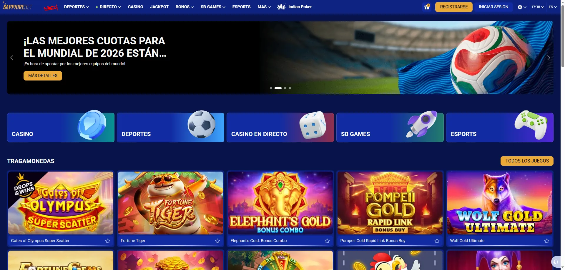 SapphireBet casino Per&uacute; &mdash; visi&oacute;n general de la plataforma de apuestas