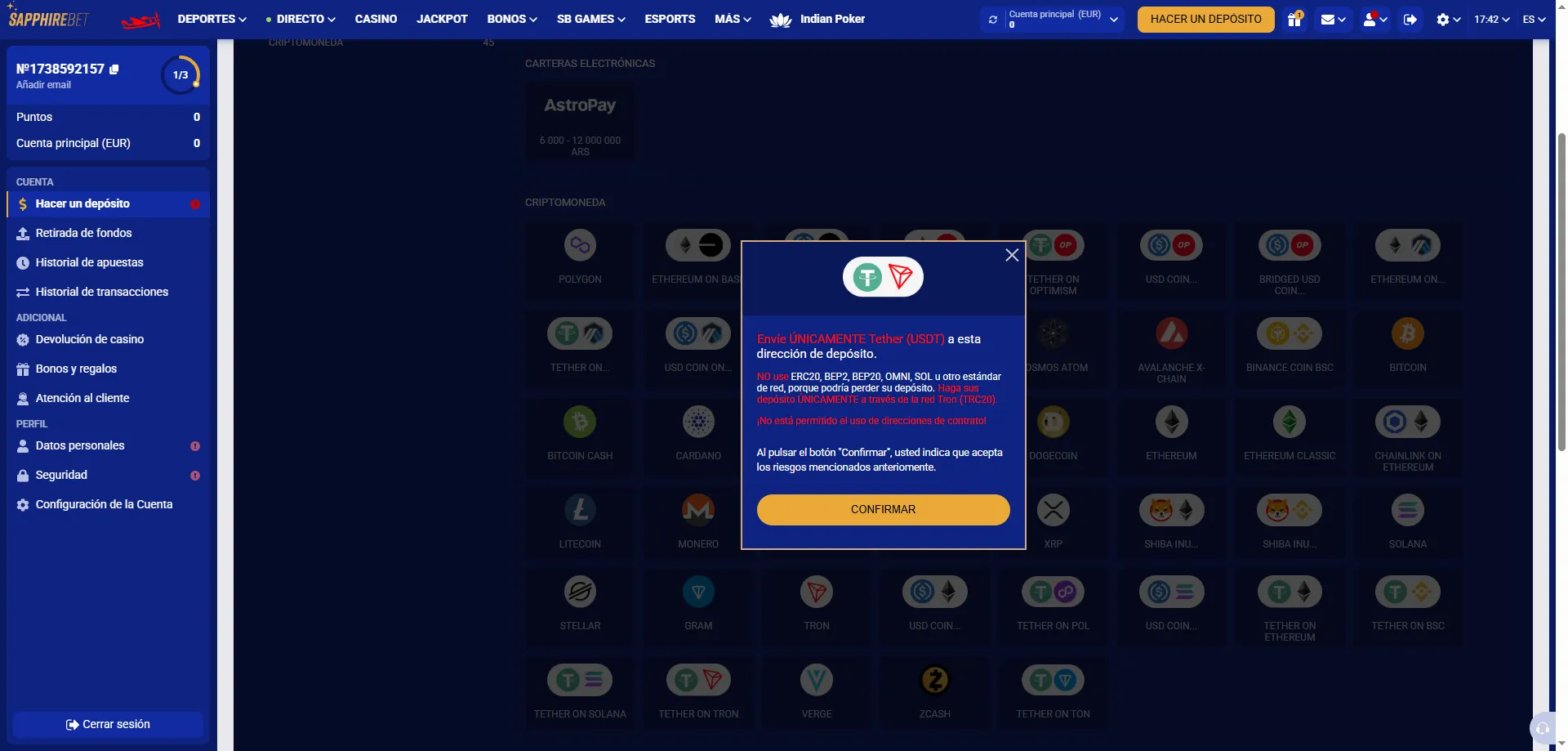 M&eacute;todos de pago SapphireBet Per&uacute; &mdash; dep&oacute;sitos y retiros seguros